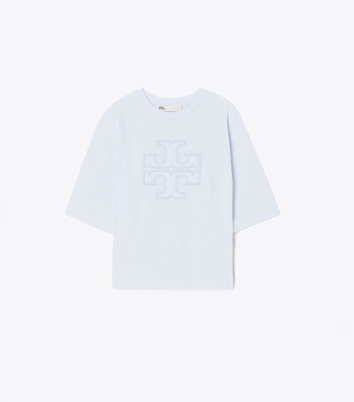 Camiseta Tory Burch Relaxed Logo Mujer Azules | OUTLETS-62974189