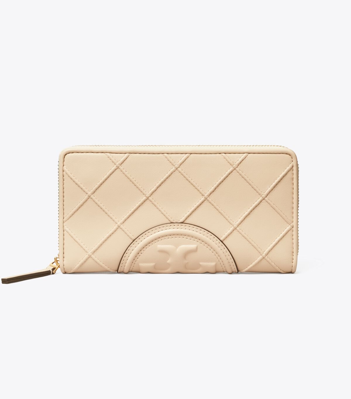 Carteras Tory Burch Fleming Soft Zip Mujer Creme | OUTLETS-90237159