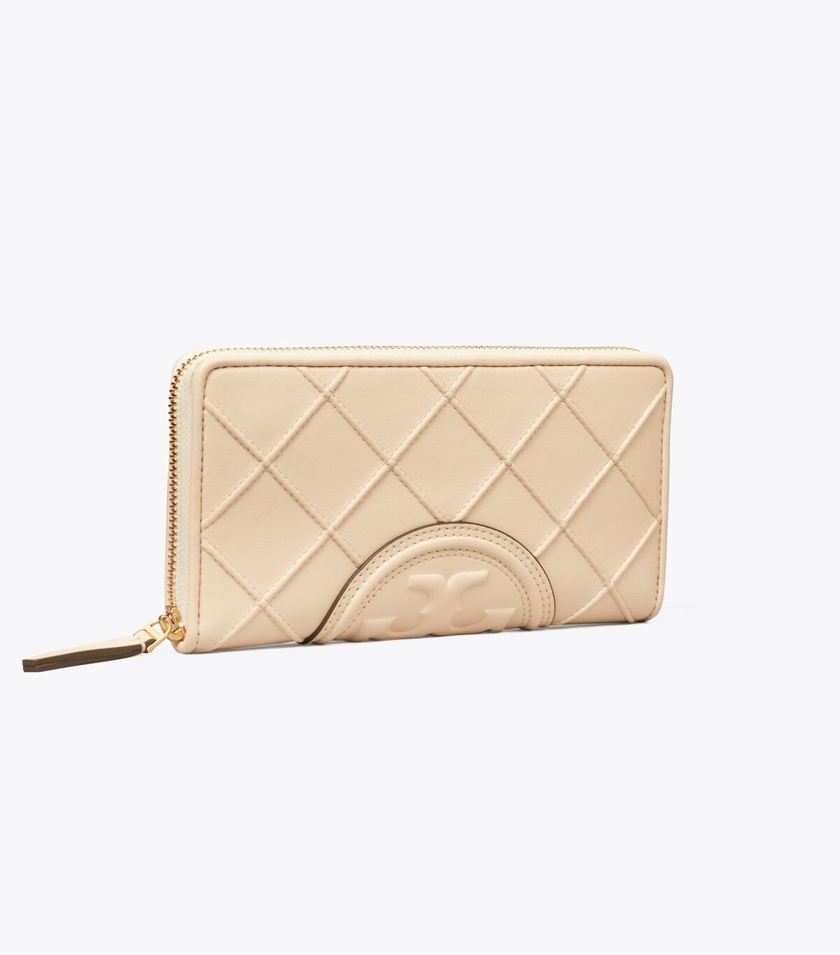 Carteras Tory Burch Fleming Soft Zip Mujer Creme | OUTLETS-90237159