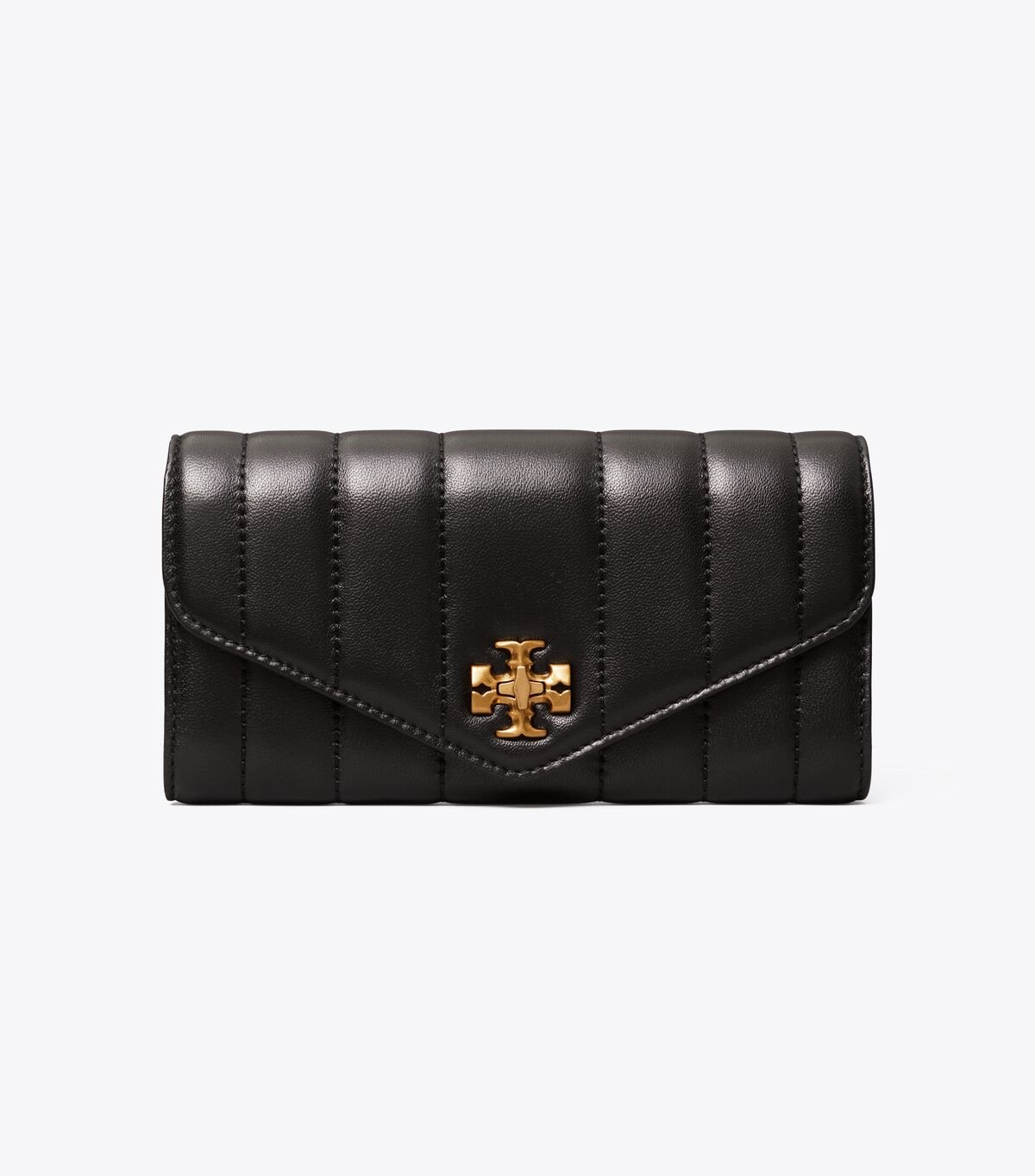 Carteras Tory Burch Kira Acolchado Envelope Mujer Negros Dorados | OUTLETS-34951879