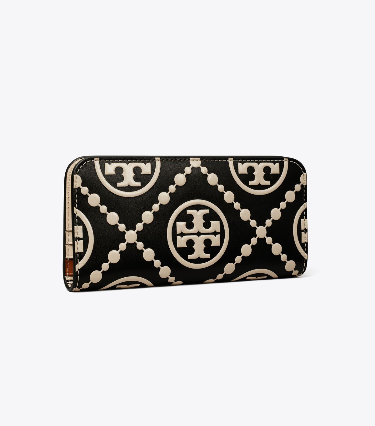 Carteras Tory Burch T Monogram Contrast Embossed Mujer Negros Creme | OUTLETS-34821709