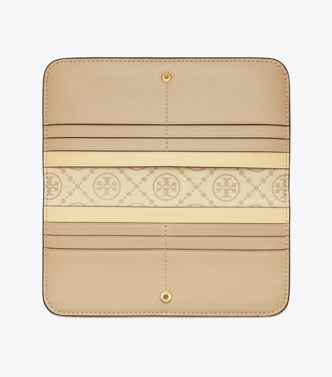 Carteras Tory Burch T Monogram Contrast Embossed Mujer Beige Creme | OUTLETS-78091259