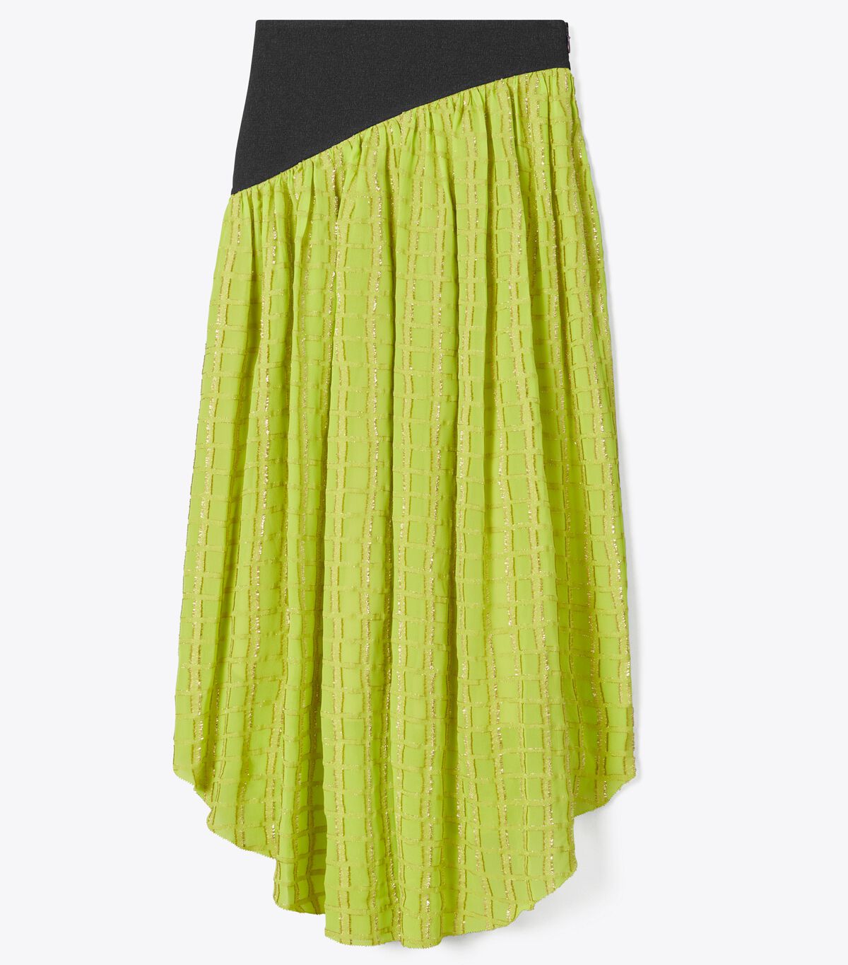 Falda Tory Burch Colorblock Chiffon Mujer Verdes Claro | OUTLETS-08731599