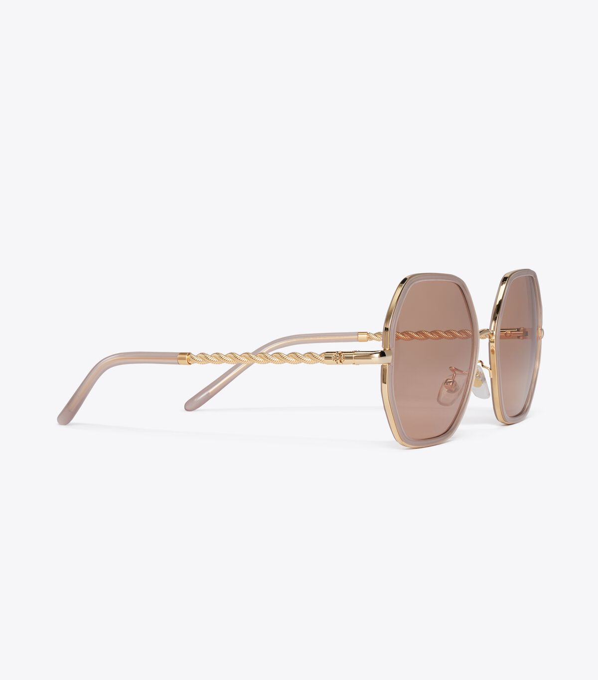 Lentes De Sol Tory Burch Eleanor Chain Geometric Mujer Rosas Marrom | OUTLETS-60534199