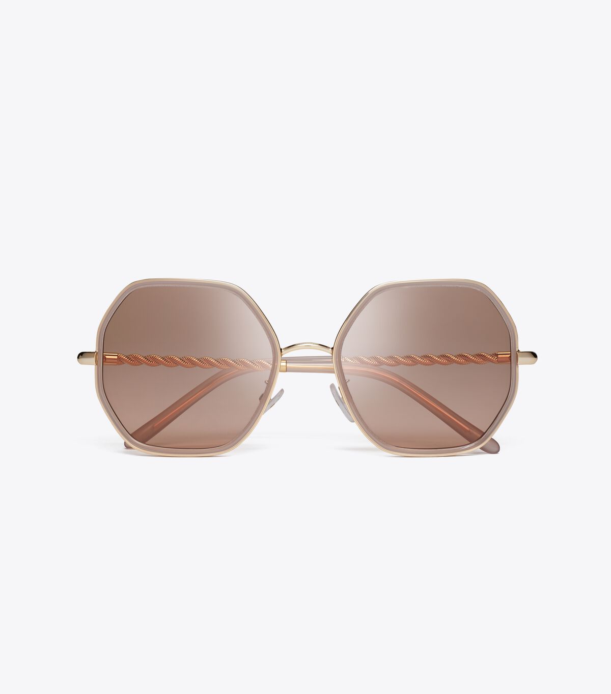 Lentes De Sol Tory Burch Eleanor Chain Geometric Mujer Rosas Marrom | OUTLETS-60534199