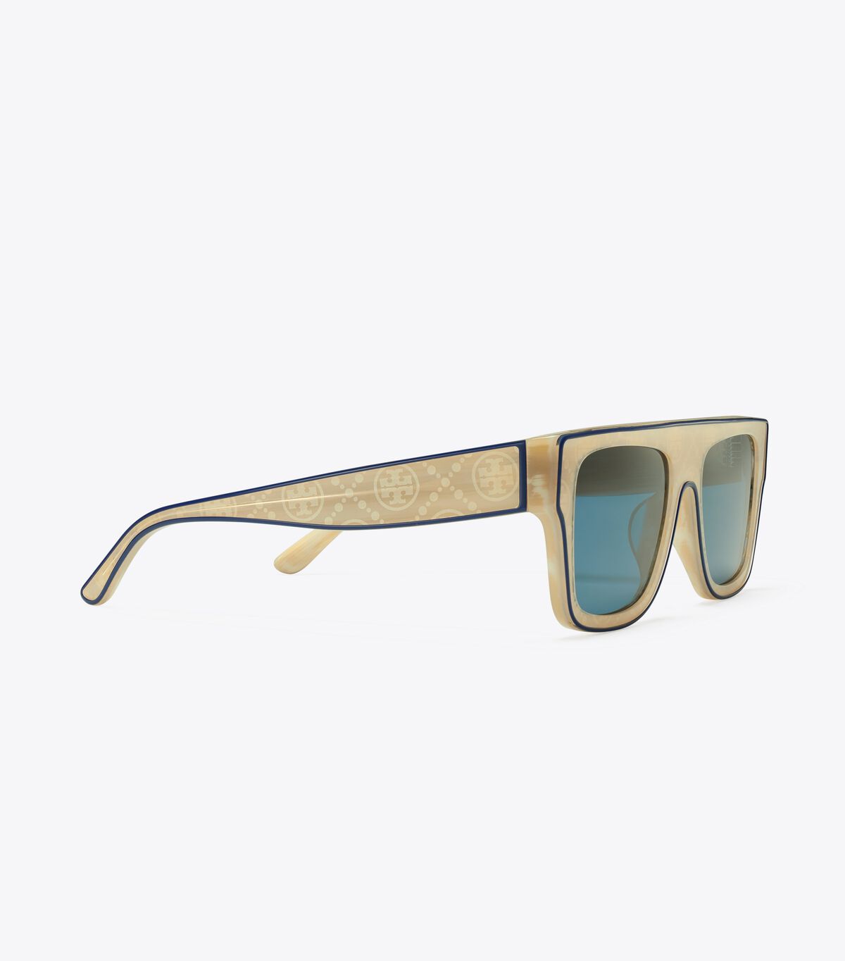 Lentes De Sol Tory Burch Oversized Geometric Mujer Blancos Azul Marino Azul Marino | OUTLETS-13482579