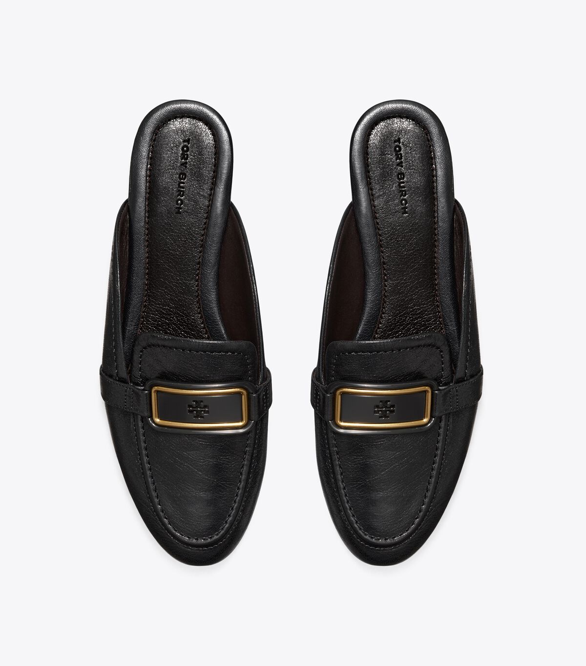 Loafers Tory Burch Georgia Backless Mujer Negros | OUTLETS-17452369