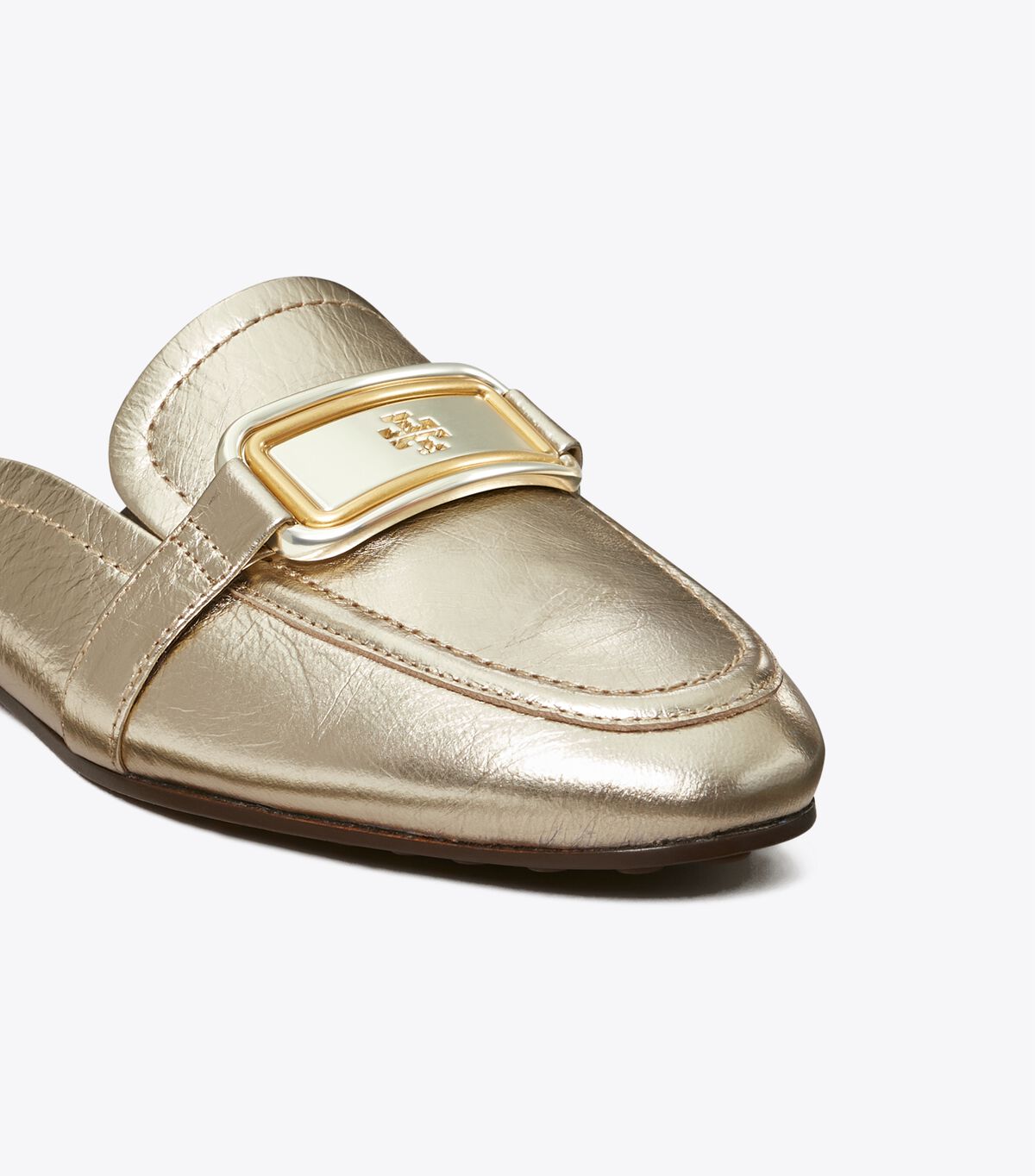 Loafers Tory Burch Georgia Backless Mujer Dorados | OUTLETS-78452619