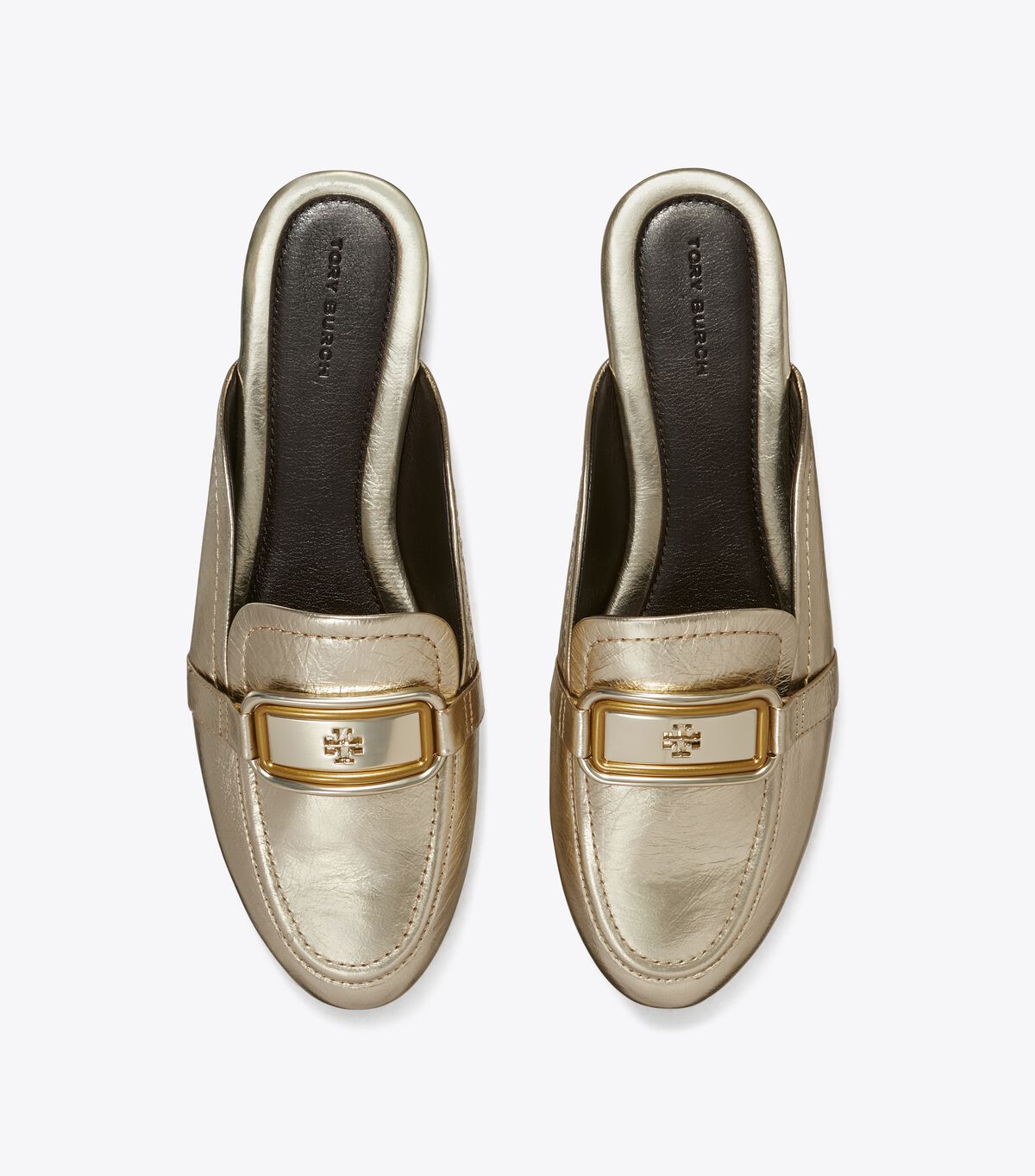 Loafers Tory Burch Georgia Backless Mujer Dorados | OUTLETS-78452619