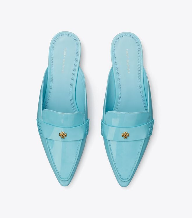 Loafers Tory Burch Pointed Backless Mujer Azules Claro | OUTLETS-65478219