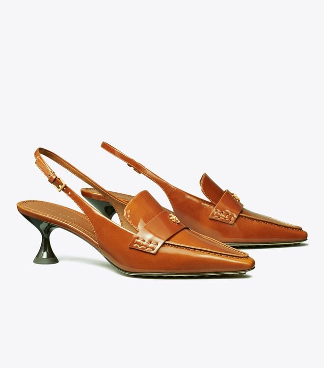 Mulas Tory Burch Pointed Mujer Marrom | OUTLETS-97602839