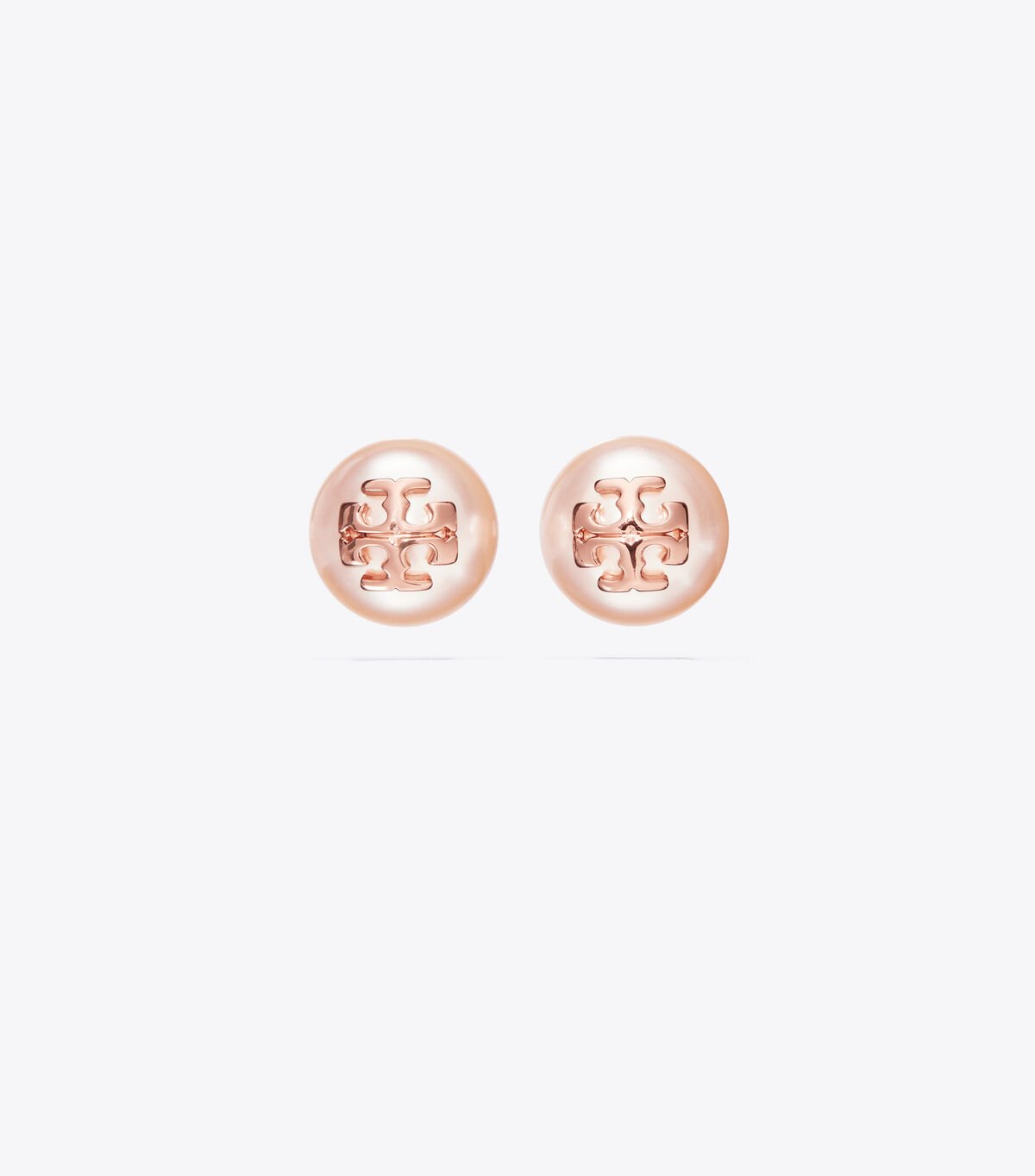 Pendientes Tory Burch Crystal-pearl Stud Mujer Rosas Dorados | OUTLETS-45796289