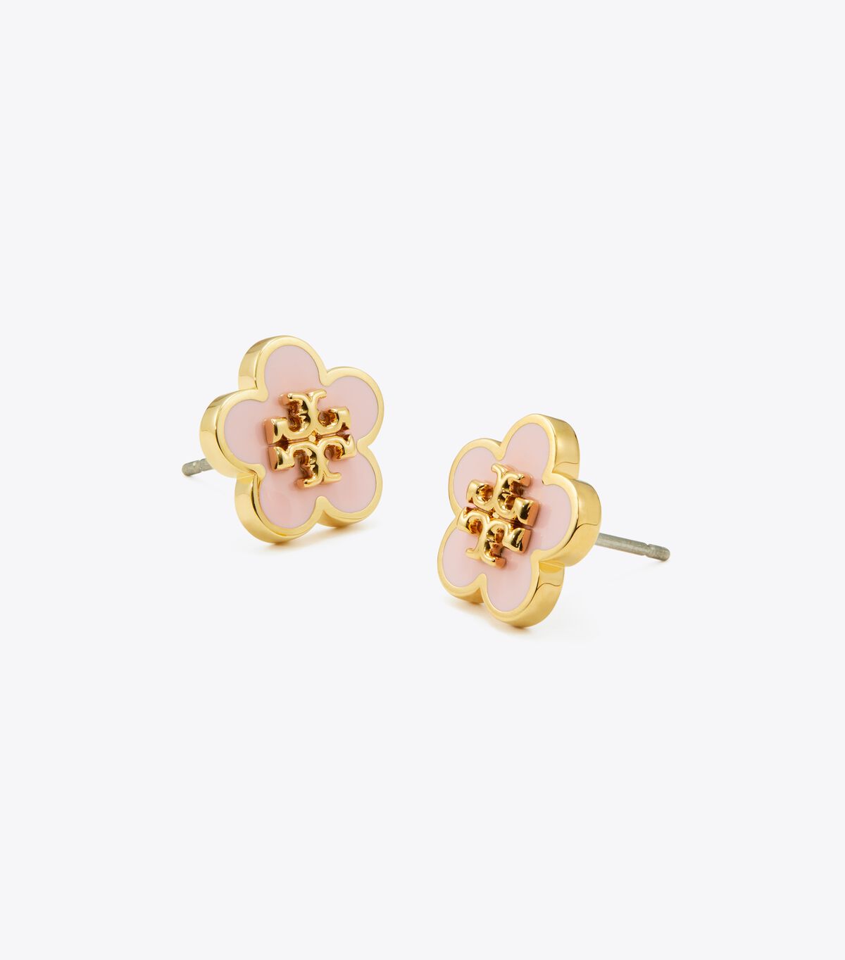 Pendientes Tory Burch Kira Enamel Flower Stud Mujer Plateados Morados Rosas | OUTLETS-38569729