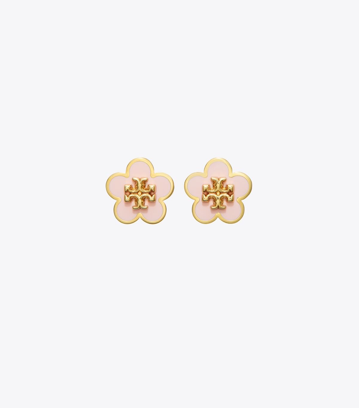 Pendientes Tory Burch Kira Enamel Flower Stud Mujer Plateados Morados Rosas | OUTLETS-38569729