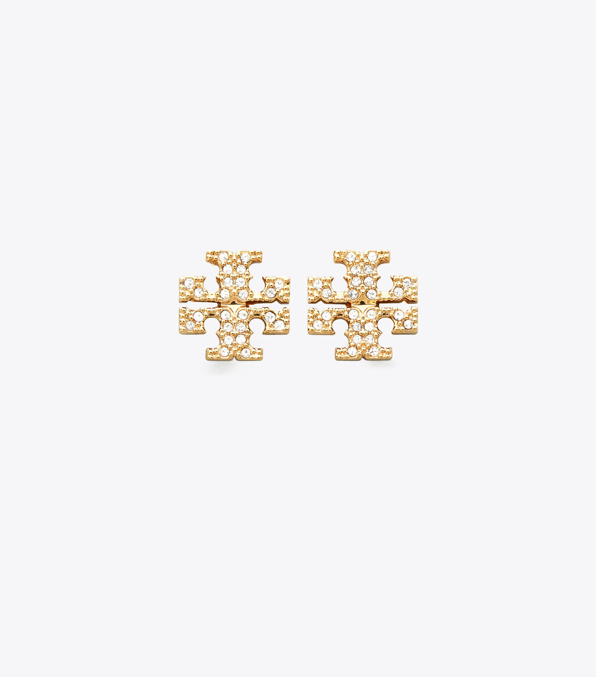 Pendientes Tory Burch Kira Pavé Stud Mujer Dorados | OUTLETS-49027159