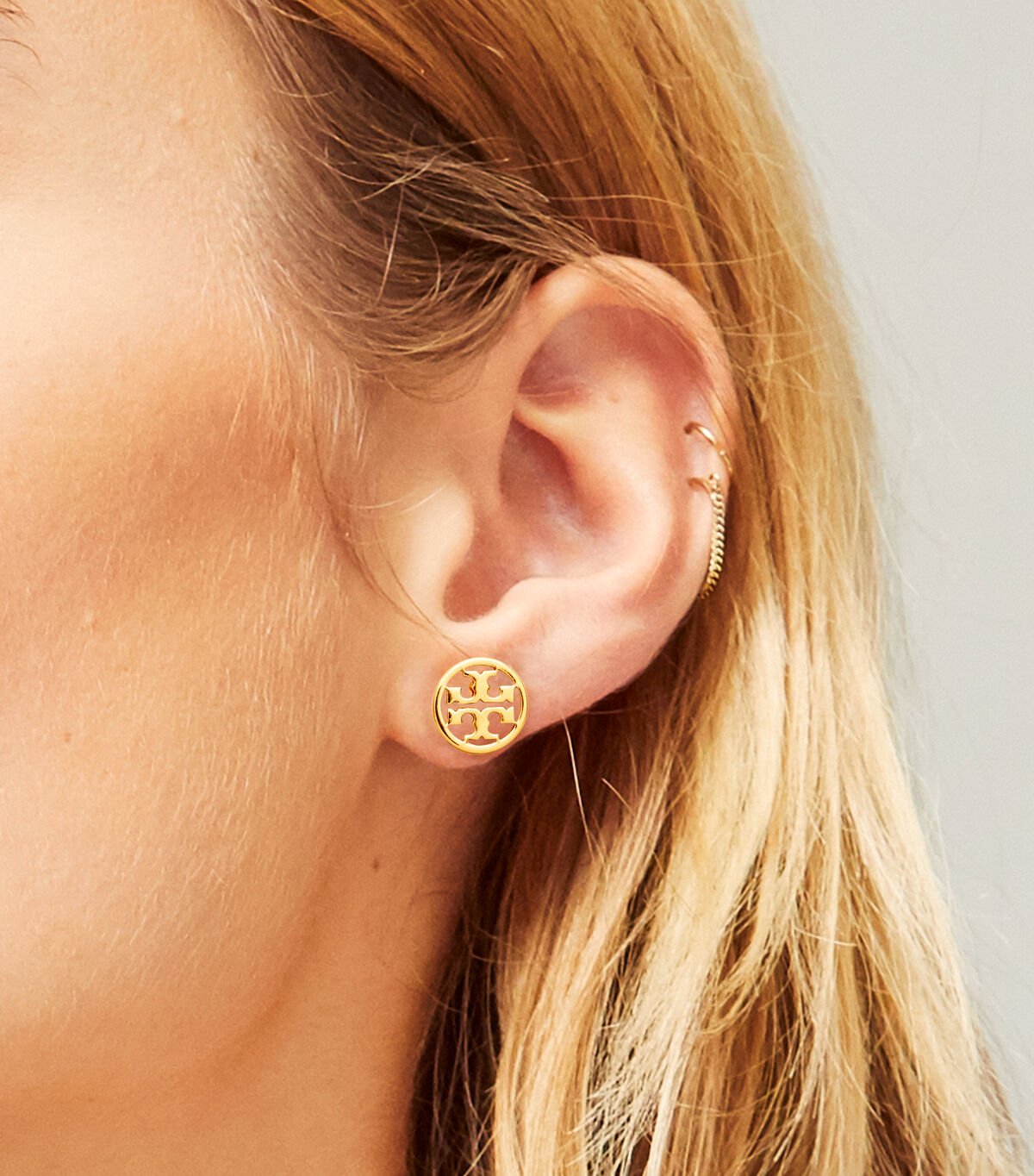 Pendientes Tory Burch Miller Stud Mujer Dorados | OUTLETS-90738429