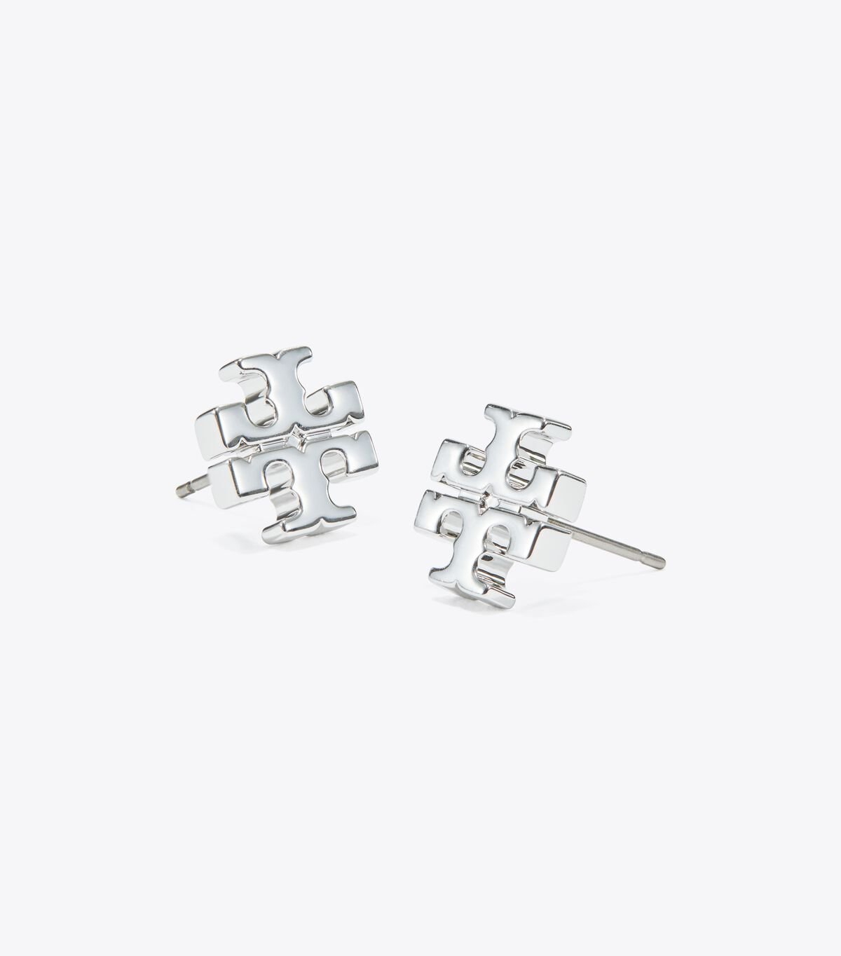 Pendientes Tory Burch Resin Logo Double-stud Mujer Plateados Morados | OUTLETS-02394719