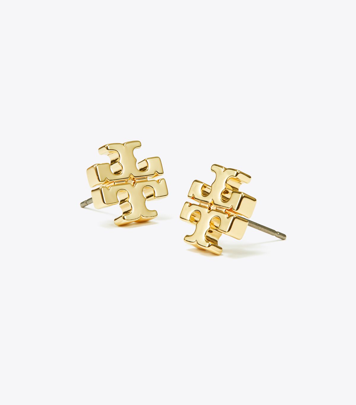 Pendientes Tory Burch Resin Logo Double-stud Mujer Dorados Verdes | OUTLETS-58397619