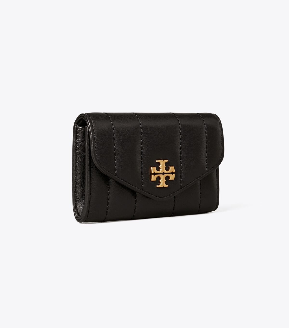 Porta Tarjetas Tory Burch Kira Acolchado Flap Mujer Negros Dorados | OUTLETS-81930649