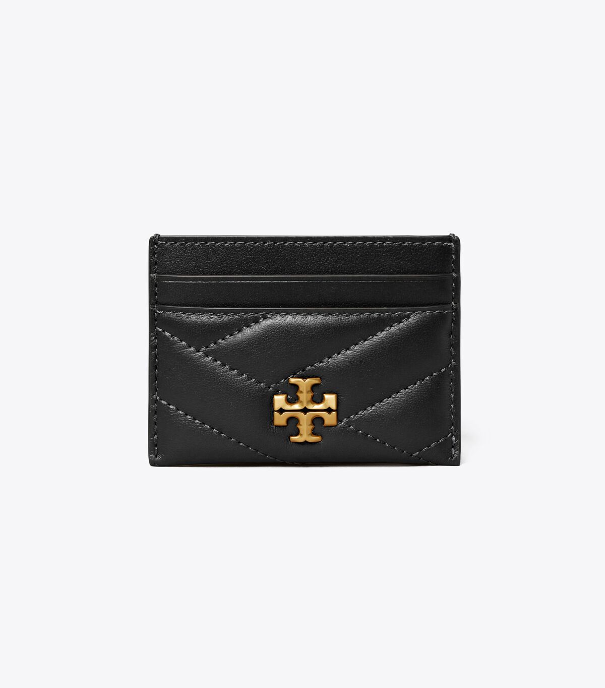 Porta Tarjetas Tory Burch Kira Chevron Mujer Negros | OUTLETS-25673189