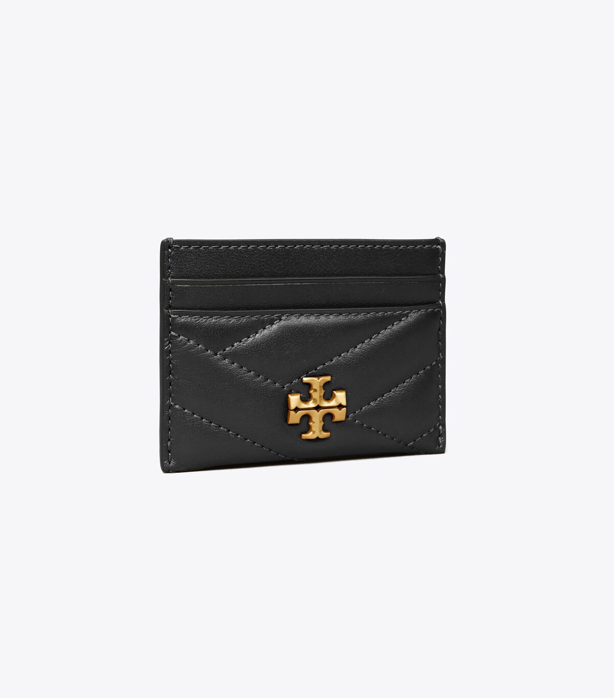 Porta Tarjetas Tory Burch Kira Chevron Mujer Negros | OUTLETS-25673189