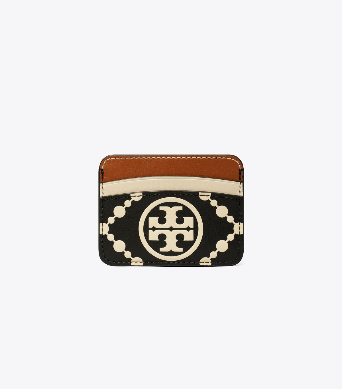 Porta Tarjetas Tory Burch T Monogram Contrast Embossed Mujer Negros Creme | OUTLETS-94251679