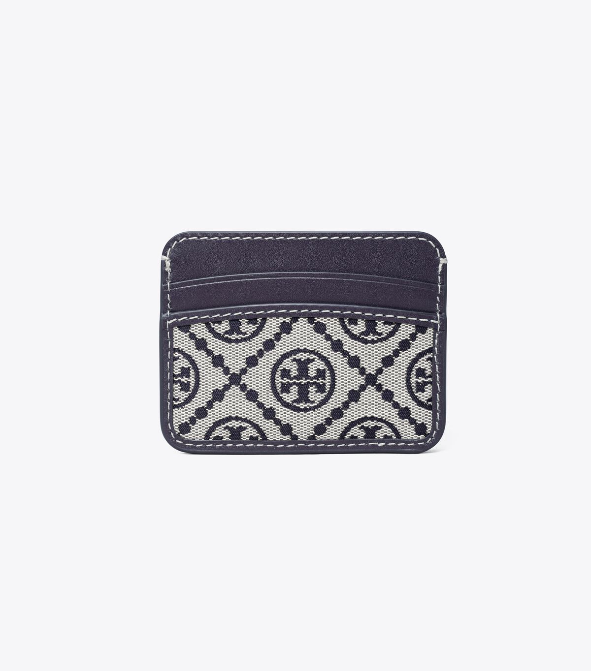 Porta Tarjetas Tory Burch T Monogram Jacquard Mujer Azul Marino | OUTLETS-86321059