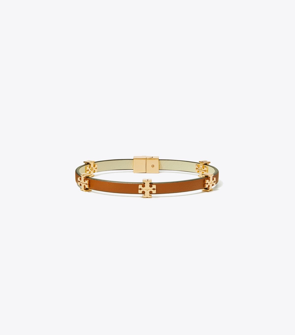 Pulsera Tory Burch Eleanor Cuero Mujer Dorados | OUTLETS-27906189