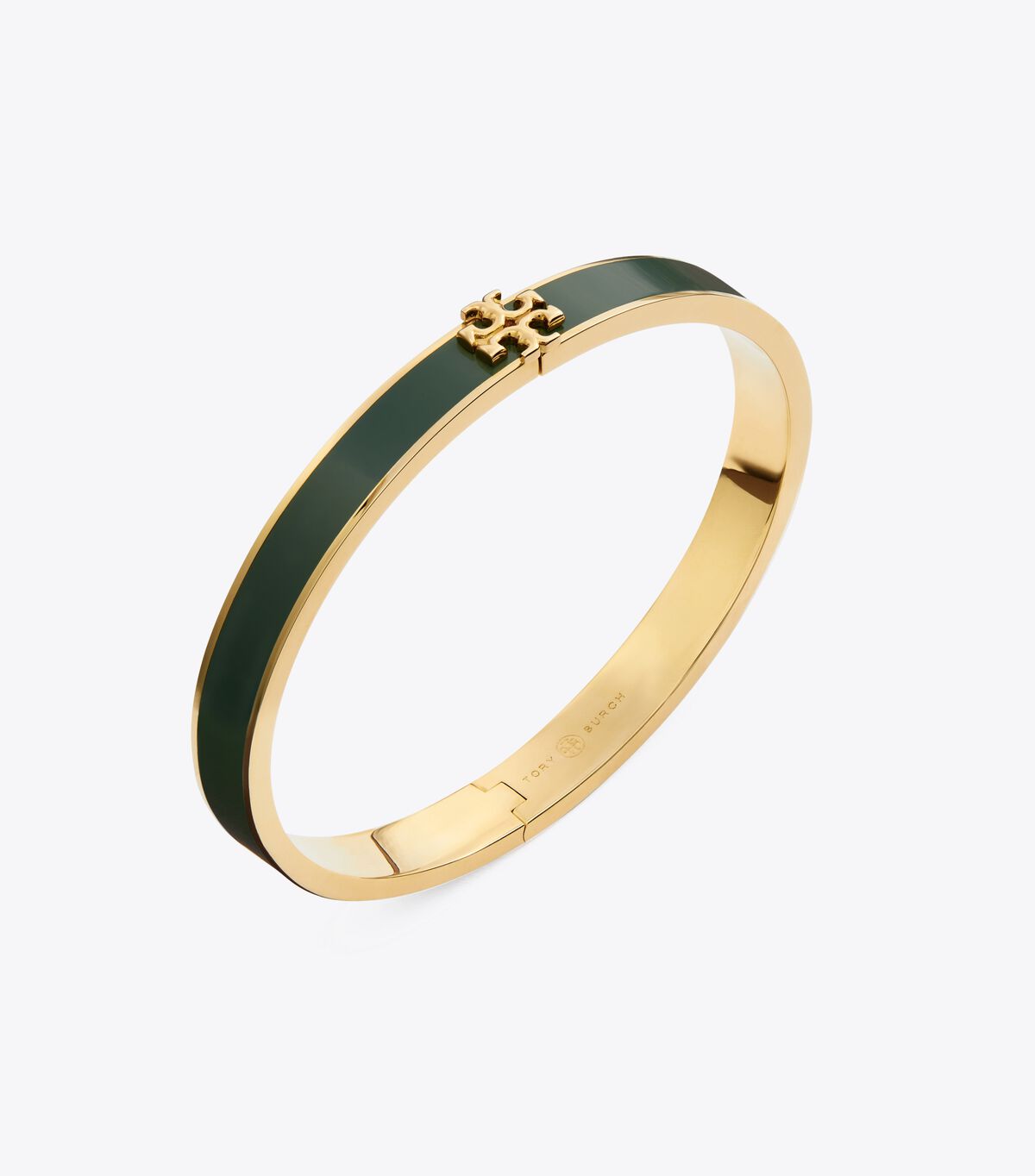 Pulsera Tory Burch Kira Enamel 7mm Mujer Dorados Verdes Oscuro | OUTLETS-75963249