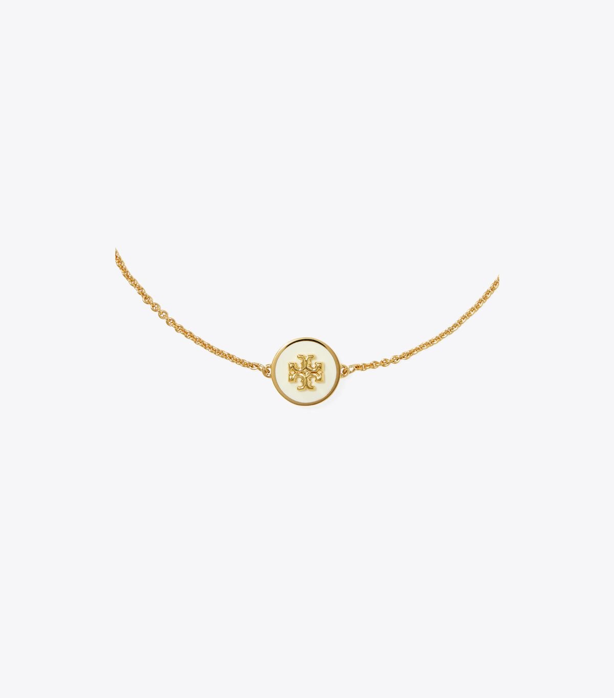 Pulsera Tory Burch Kira Enamel Chain Mujer Dorados Blancos | OUTLETS-93650749