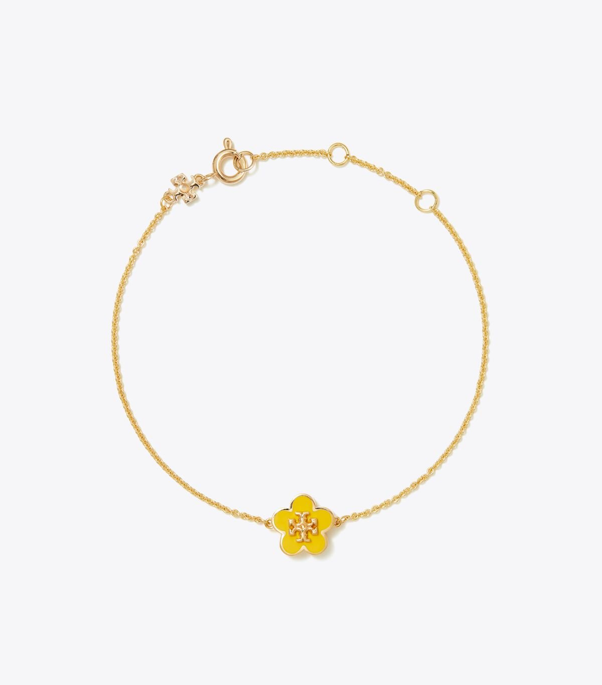 Pulsera Tory Burch Kira Enamel Flower Mujer Dorados Amarillos | OUTLETS-21089649