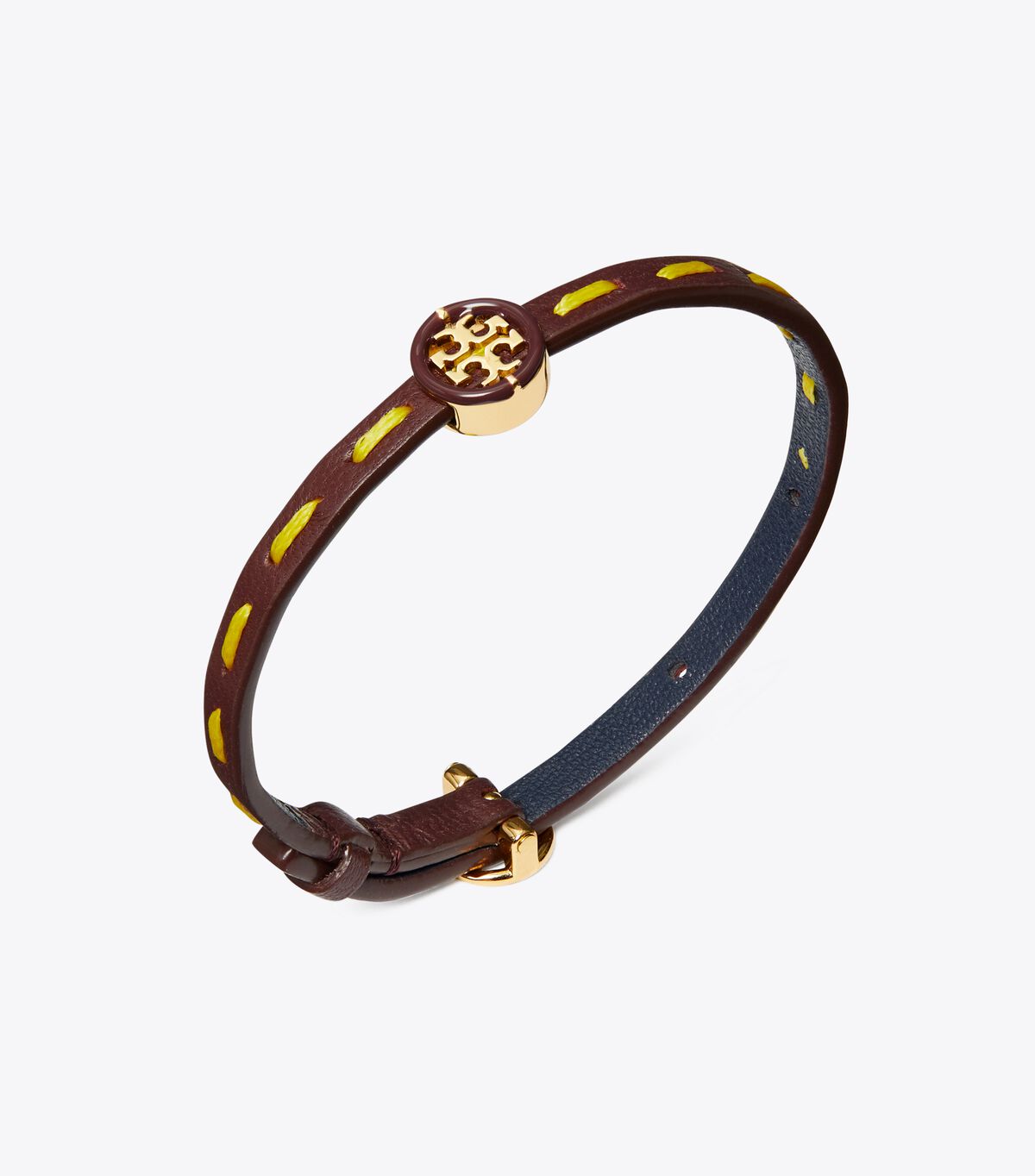 Pulsera Tory Burch Miller Cuero Mujer Dorados Azul Rey Azul Marino | OUTLETS-27918059