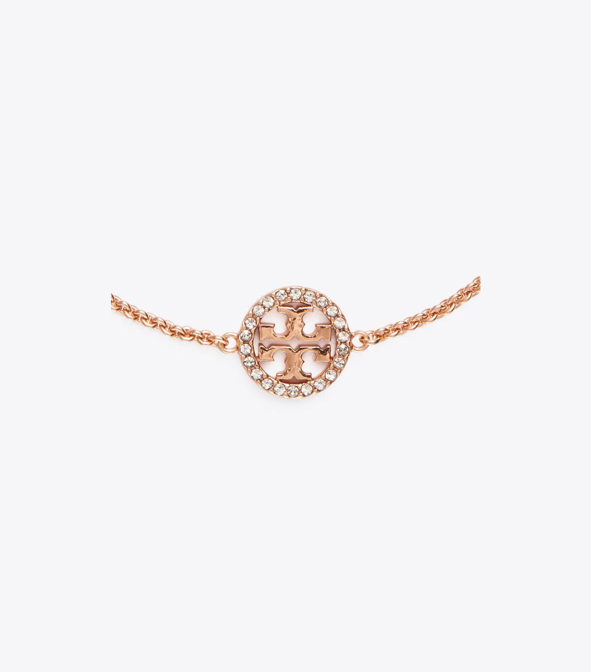 Pulsera Tory Burch Miller Pavé Chain Mujer Rosas Dorados | OUTLETS-79154239