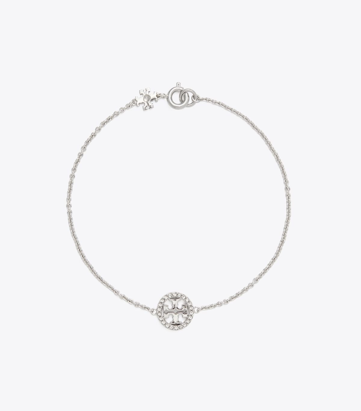 Pulsera Tory Burch Miller Pavé Chain Mujer Plateados | OUTLETS-94217859