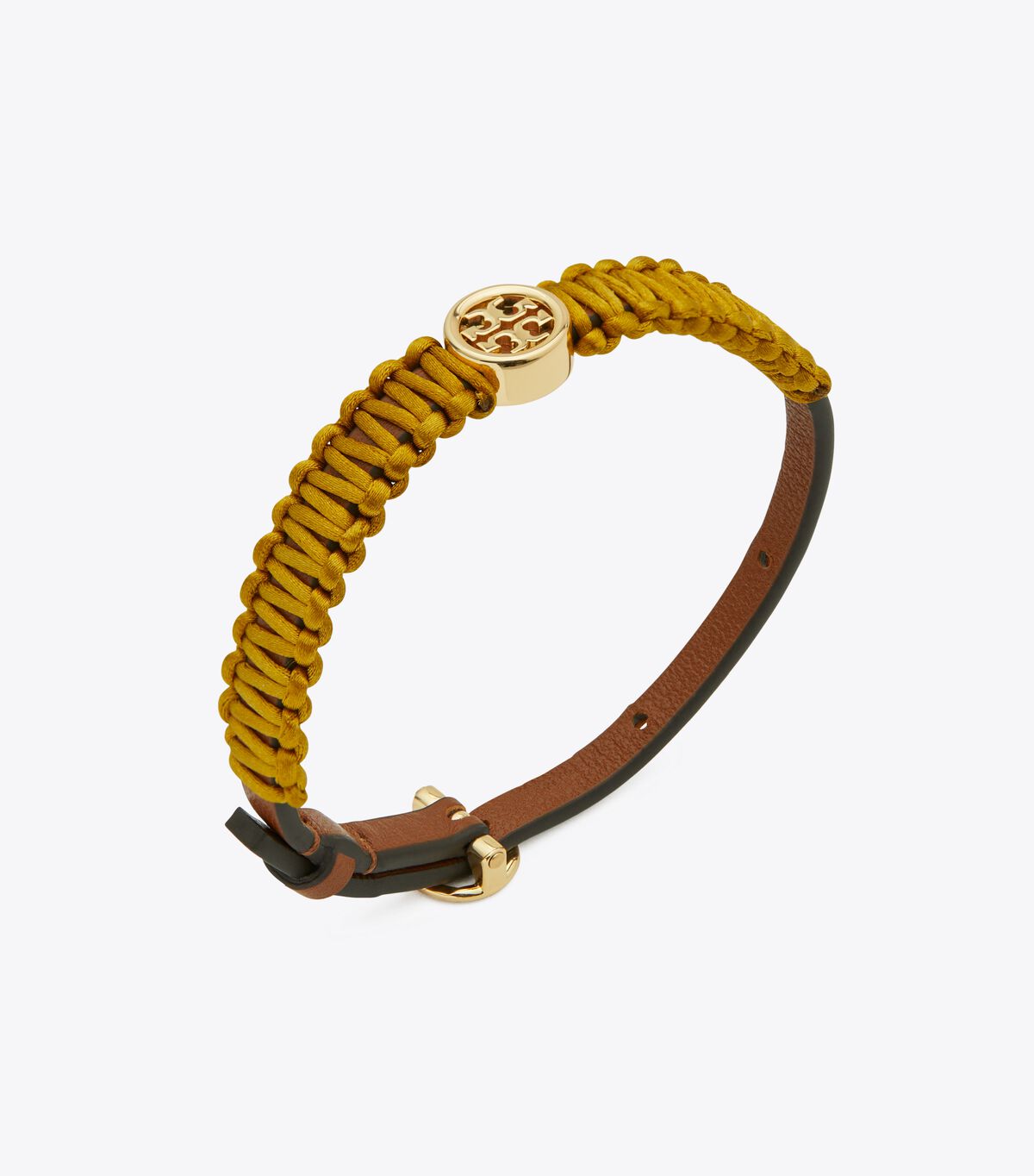 Pulsera Tory Burch Miller Silk Cuero Mujer Dorados Amarillos | OUTLETS-63954019