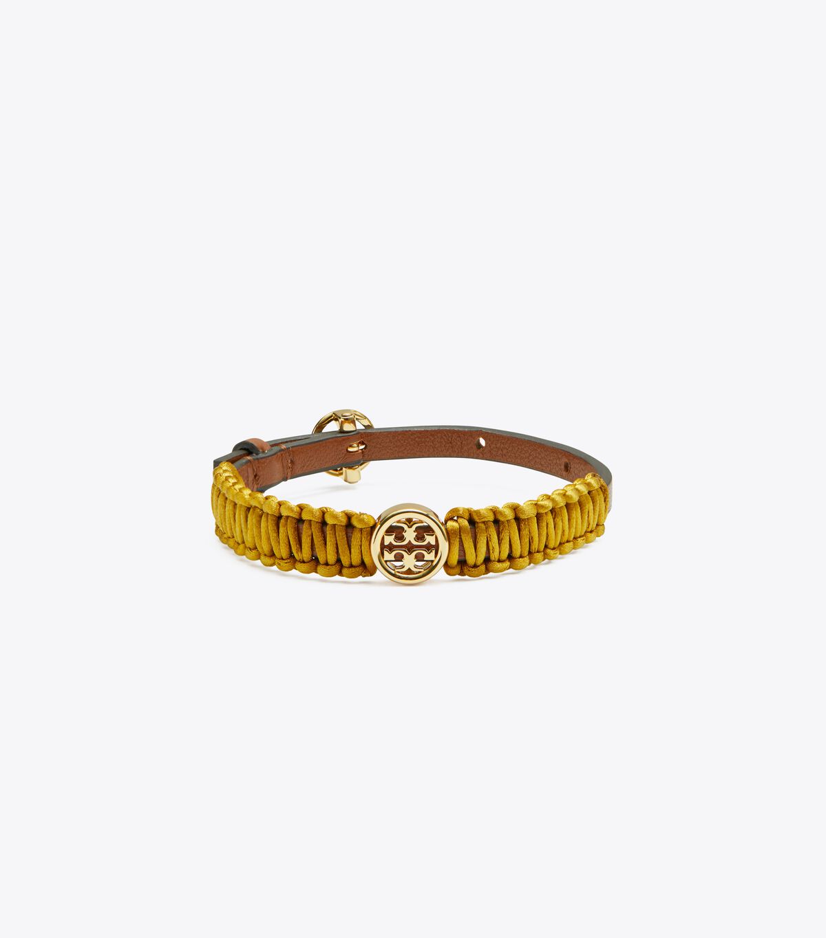 Pulsera Tory Burch Miller Silk Cuero Mujer Dorados Amarillos | OUTLETS-63954019