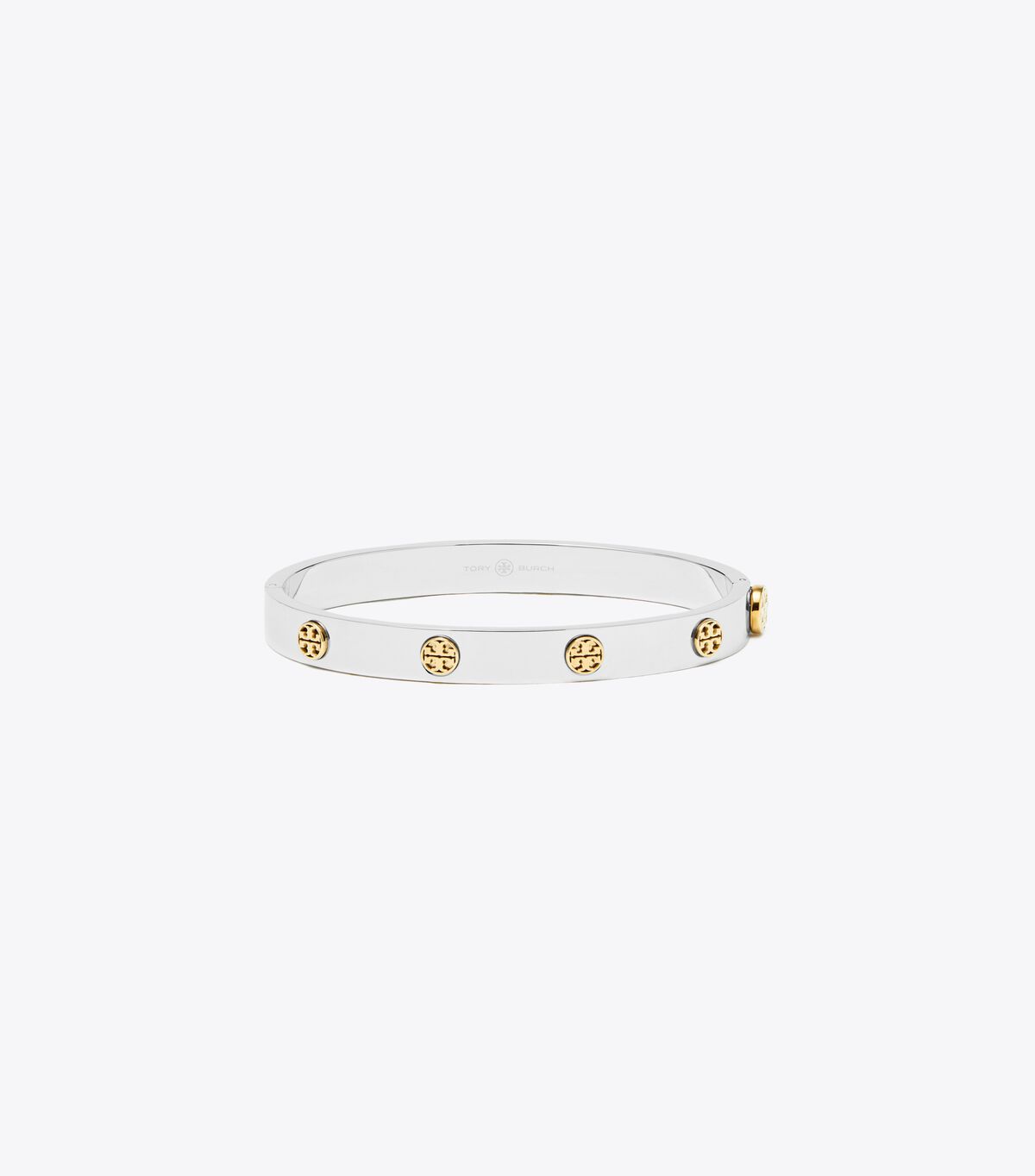 Pulsera Tory Burch Miller Stud Hinge 7mm Mujer Plateados Dorados | OUTLETS-96018359