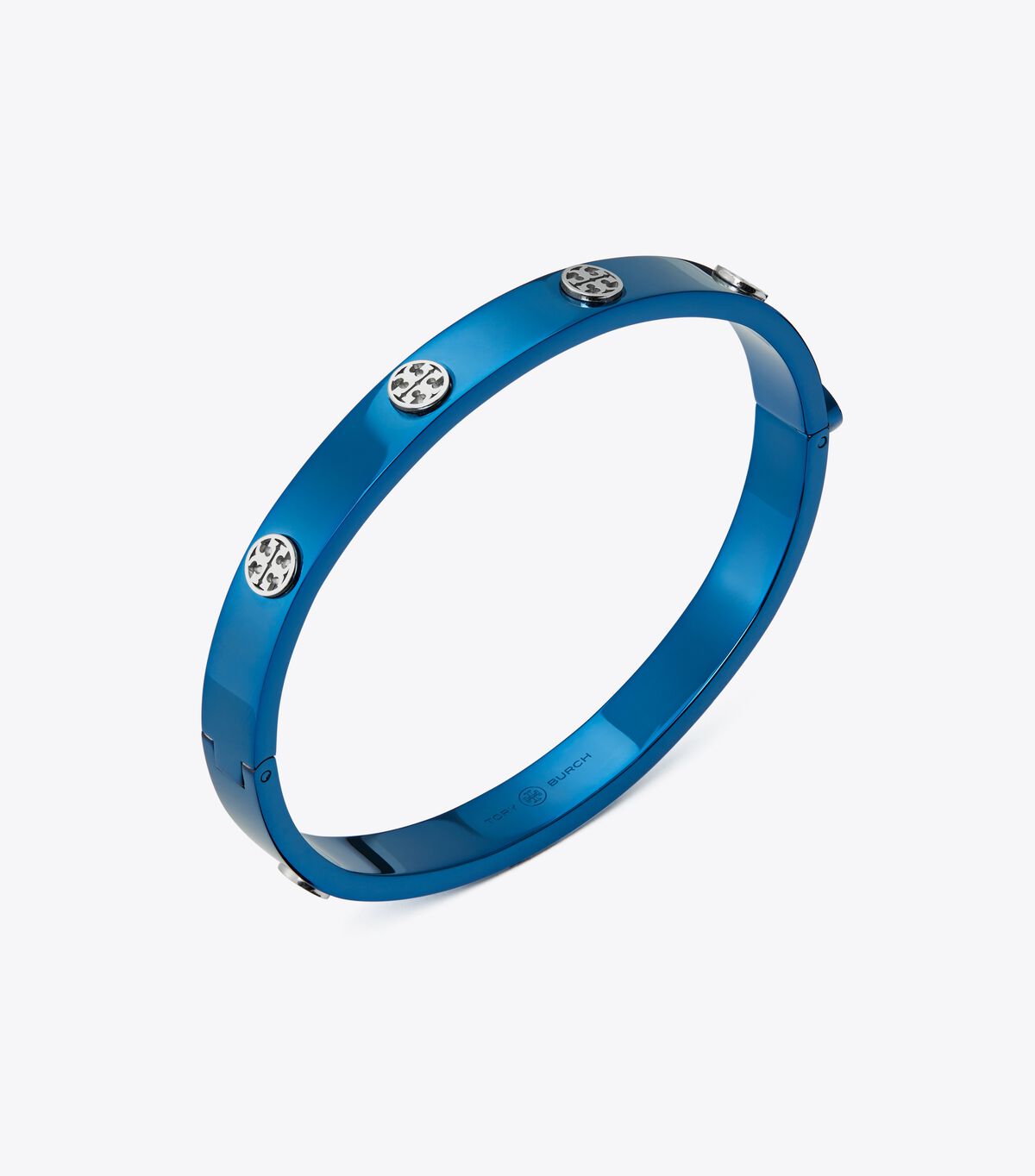 Pulsera Tory Burch Miller Stud Hinge Mujer Plateados Azules | OUTLETS-32451079