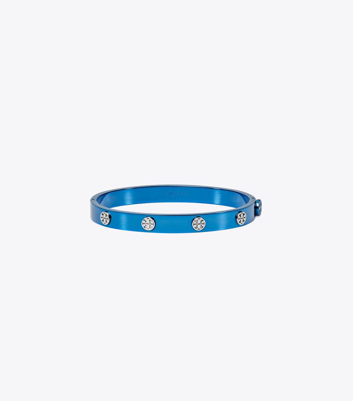 Pulsera Tory Burch Miller Stud Hinge Mujer Plateados Azules | OUTLETS-32451079