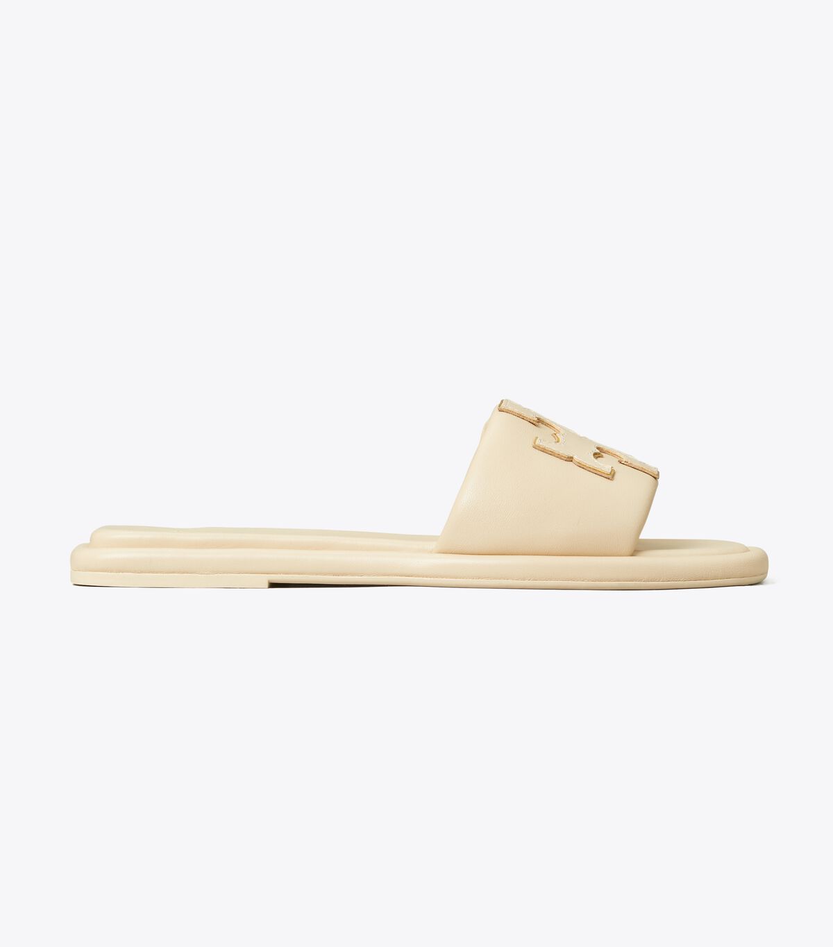 Sandalias Tory Burch Double T Mujer Beige Dorados | OUTLETS-69487059