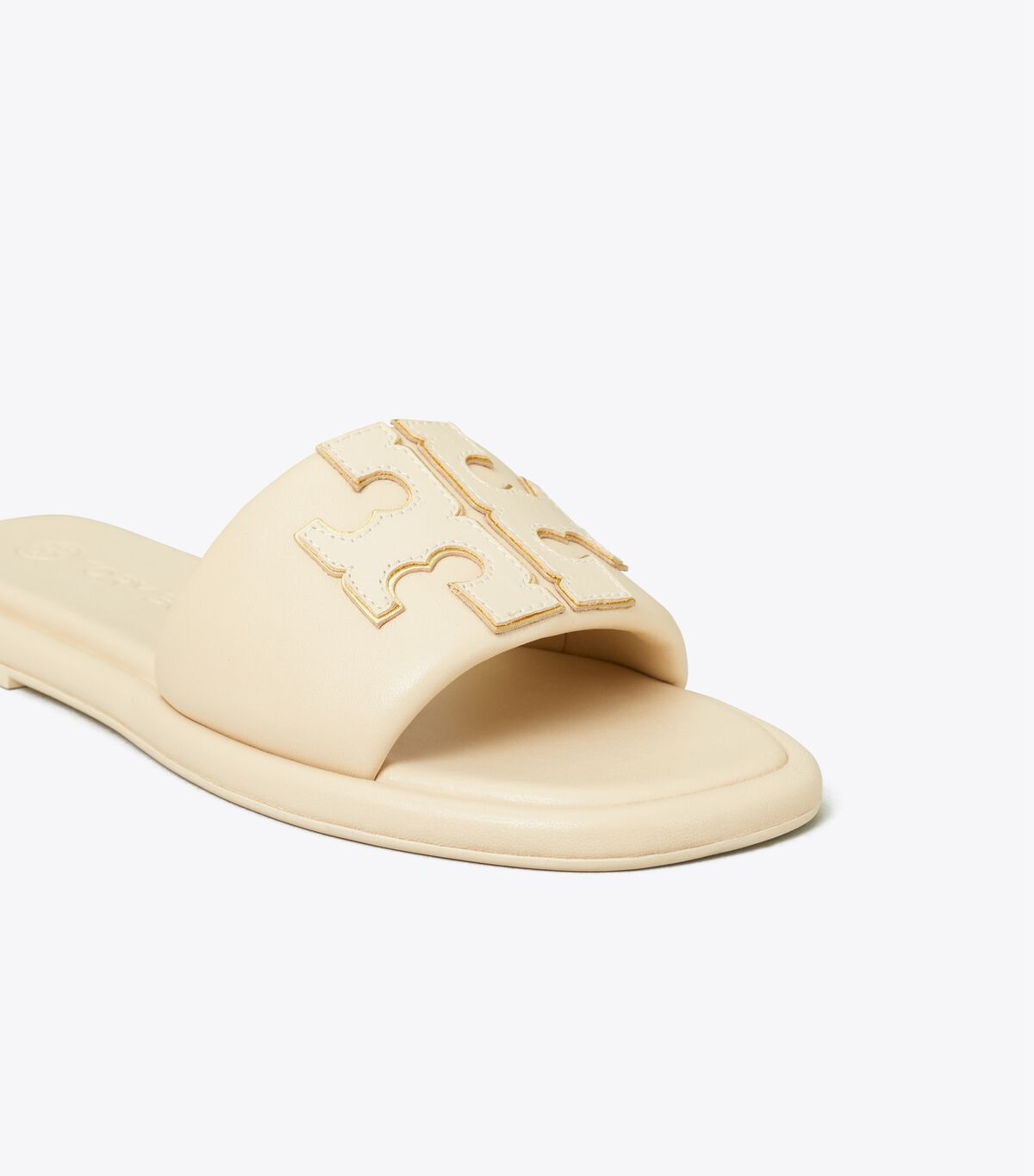 Sandalias Tory Burch Double T Mujer Beige Dorados | OUTLETS-69487059