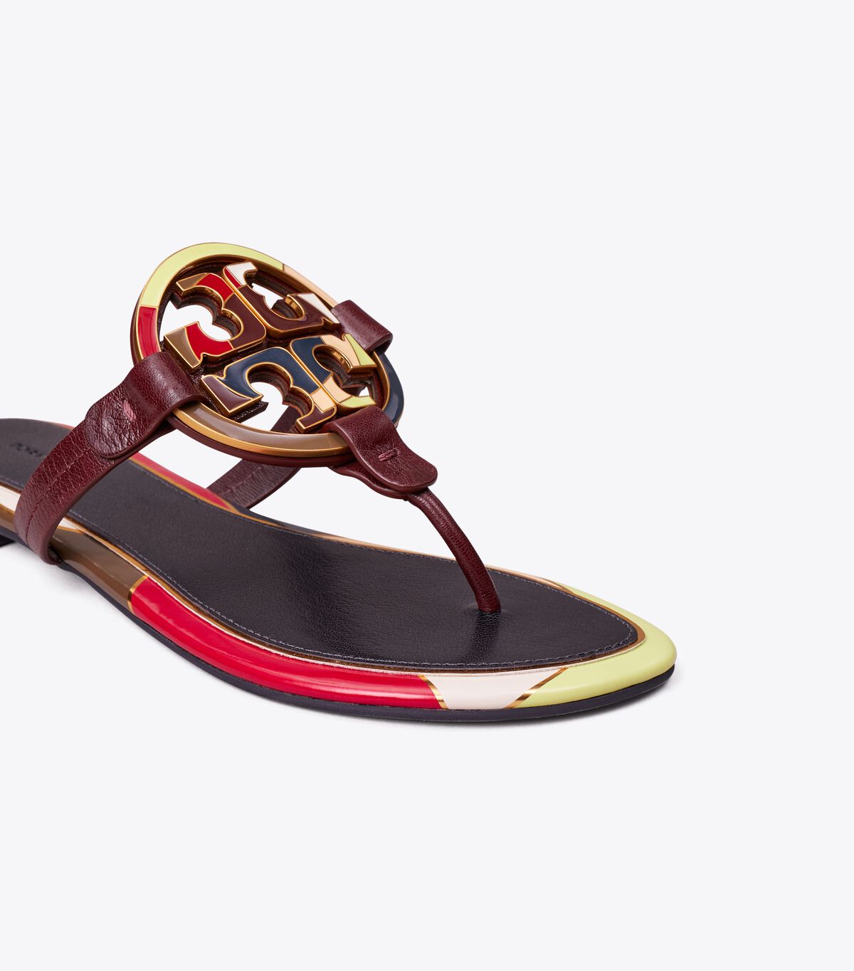 Sandalias Tory Burch Enamel Miller Mujer Marrom | OUTLETS-19543279