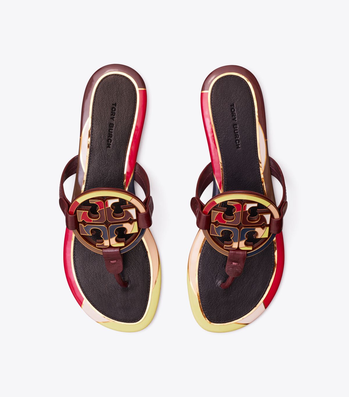 Sandalias Tory Burch Enamel Miller Mujer Marrom | OUTLETS-19543279