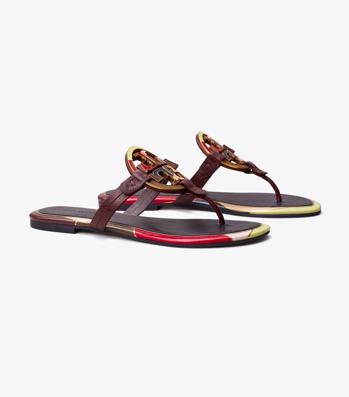 Sandalias Tory Burch Enamel Miller Mujer Marrom | OUTLETS-19543279