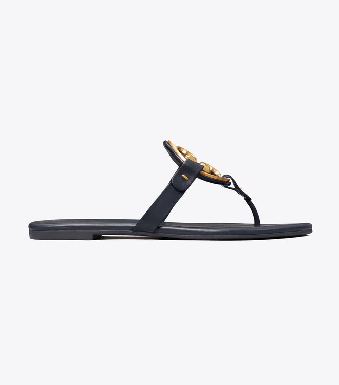 Sandalias Tory Burch Metal Miller Soft Mujer Azul Marino | OUTLETS-03467199