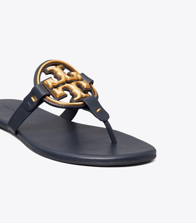 Sandalias Tory Burch Metal Miller Soft Mujer Azul Marino | OUTLETS-03467199