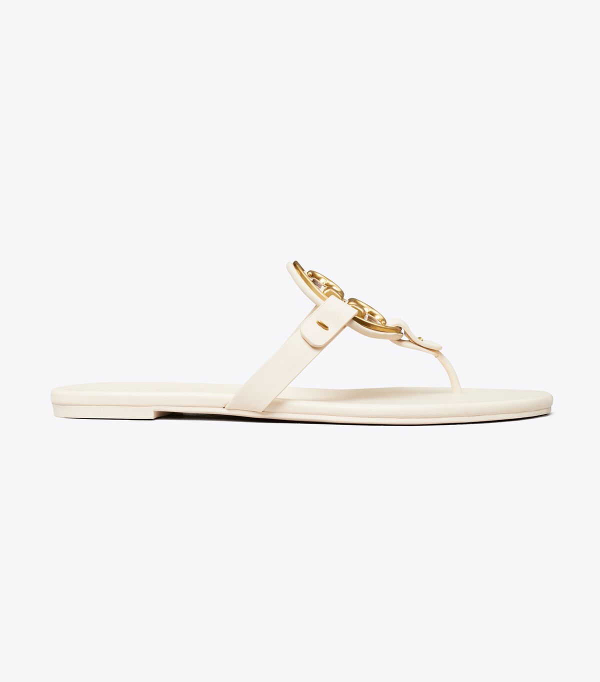 Sandalias Tory Burch Metal Miller Soft Mujer Creme Dorados | OUTLETS-58140939