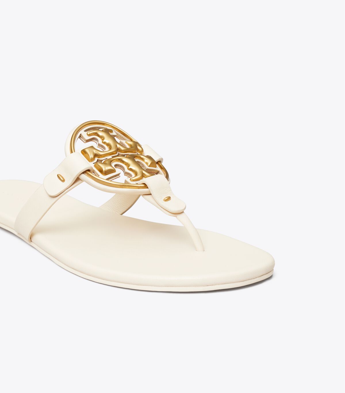 Sandalias Tory Burch Metal Miller Soft Mujer Creme Dorados | OUTLETS-58140939