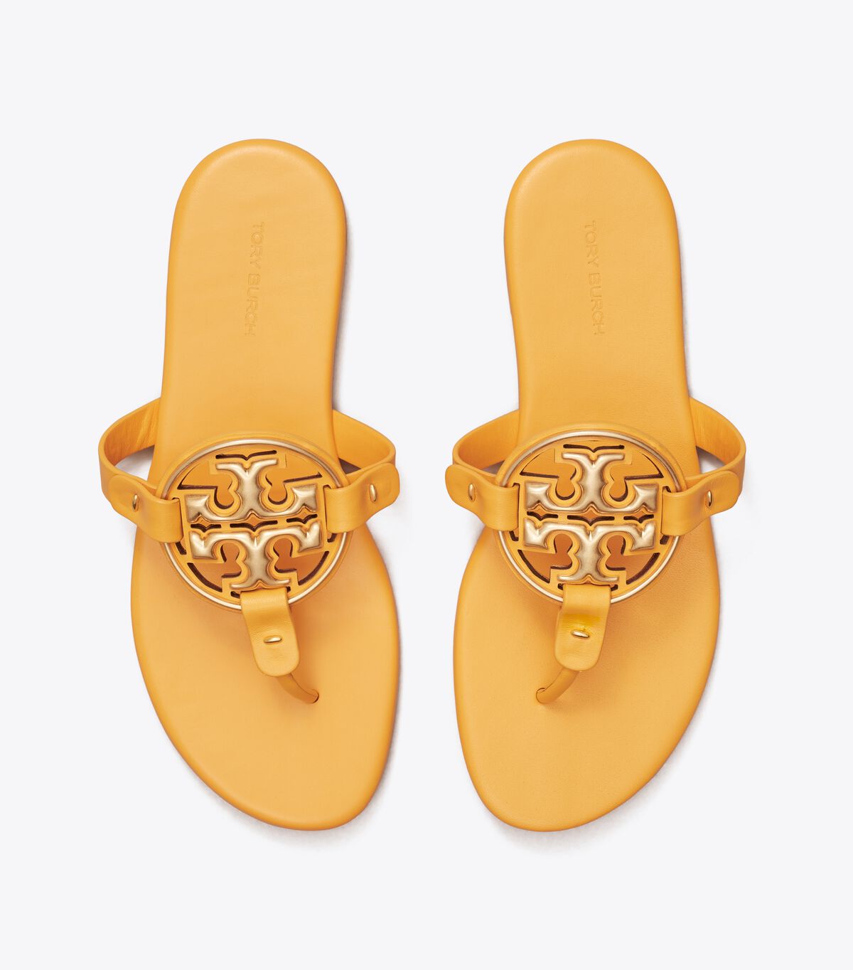 Sandalias Tory Burch Metal Miller Soft Mujer Amarillos | OUTLETS-69572419