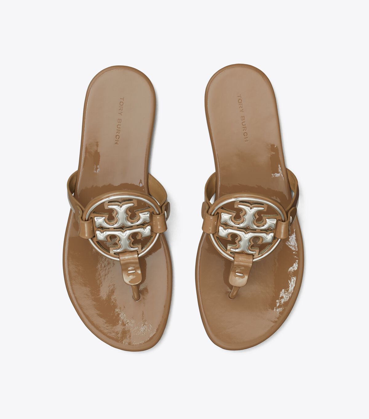 Sandalias Tory Burch Metal Miller Soft Mujer Kaki | OUTLETS-82549379